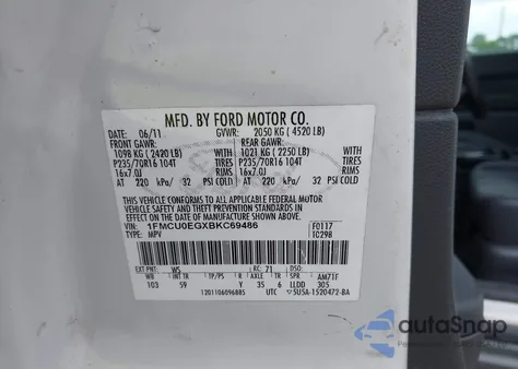 2011 Ford Escape Limited from USA, damaged, VIN 1FMCU0EGXBKC69486